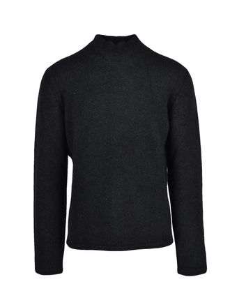 Roberto Collina Black Extrafine Merino Wool Blend Sweater