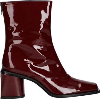 Kenzo Kimi Enkellaarsjes - Dames - Laarzen met Hak - Rood - 40 EU - Leer - Schoenen