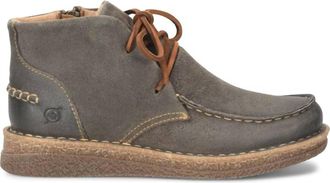 Born Womens Analia Moc-Toe Ankle Boot In Dark Gray