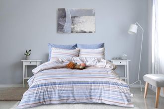 Blanc Avenue Juego de funda de edred&oacute;n 240x220 cm+ 2 FA 65x65 cm 100% algod&oacute;n