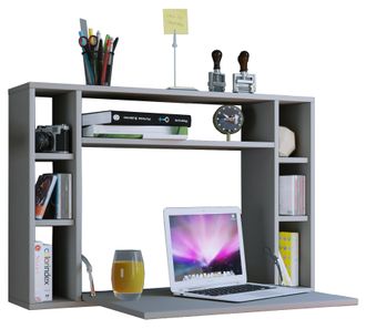 ebuy24 Vcm Mesa De Ordenador Colgante Mesa Plegable Escritorio De Pared Dimensiones Aprox. Al. 60 X An. 90 X T. 20 Cm Escritorio - Wandila (gris)