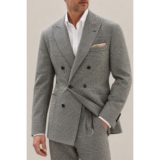 Brunello Cucinelli Mens Grey Wool Double Breasted Jacket, Size 46