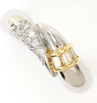 C&A Platinum Yellow Gold Yellow Gold (18K) Platinum 900 Band Ring (Pre-Owned)