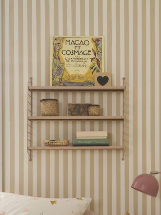 Vertbaudet Wandregal aus Metall mit 3 verstellbaren Ebenen, Kinderzimmer rosa