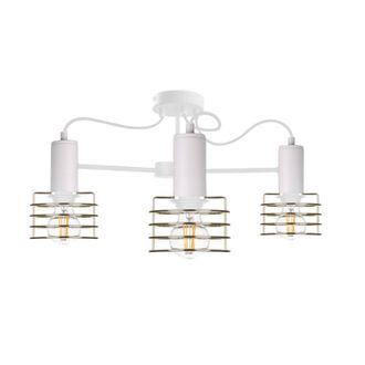 Netlighting Rune Multi Arm Semi Flush Ceiling Light White 60cm 3x E27