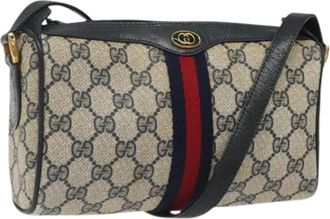 Gucci Pre-owned Vintage Schoudertas - Dames - Vintage Schoudertas - Blauw - ONE Size - Leer - Vintage