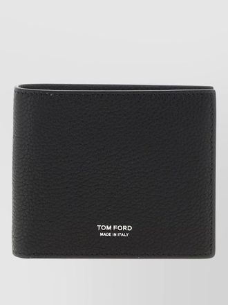 Tom Ford textured logo leather folding cardholder wallet
