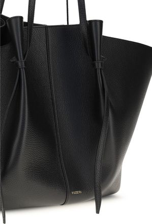 Yuzefi Womens Shoulder Bag Mochi Black Leather Calf (bos Taurus)