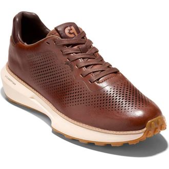 Cole Haan GrandPro Ashland Laser Perforated Sneaker in Acorn/Madeira/Ivory at Nordstrom Rack, Size 8.5