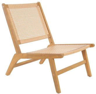 Nordlys Silla interior exterior en acacia y rat&aacute;n