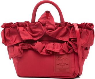 Ganni Ruffled-detail Tote Bag