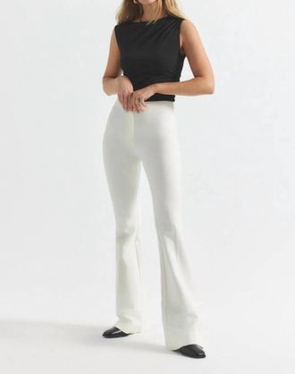 Derek Lam Flare Trouser In Soft White