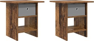 vidaXL Mesita De Noche 2 Uds. Madera Vieja 41 X 40 X 45 Cm Vidaxl