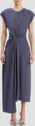Victoria Beckham Aria Twist Waist Dress In Eclipse