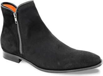 Mezlan Moretti Suede Zip Boot in Black at Nordstrom Rack, Size 10.5