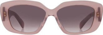 Celine Triomphe Smoke Gradient Square Ladies Sunglasses CL40216U 45B 55