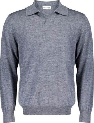 Autore Tops, Heren, Grijs, 2Xl, Wol, Stewart Polo Knit