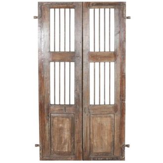 Biscottini International Puerta Corredera Medieval Antigua Interior O Exterior De Madera Maciza Y Hierro