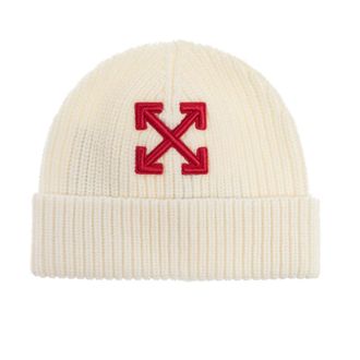 Off-white Beanies, female, Beige, Size: ONE SIZE Cap with logo