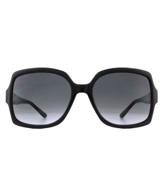 Jimmy Choo London Womens Ladies Classic Square Dark Grey Gradient Sunglasses - Black, Size: 55x18x140mm - Size 55x18x140mm