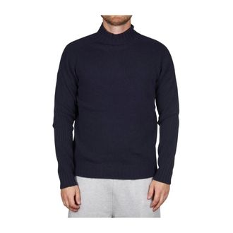 Alpha Studio Lupetto Integrale - - Knitwear - Uomo - Blu - 2XL