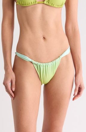 Solid & Striped Ellery Bikini Bottoms in Sky /Chartreuse Ombre at Nordstrom, Size X-Small
