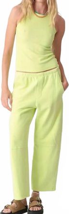 Electric & Rose Sinclair Tank & Barrel Pant Set In Lime
