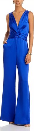 Ramy Brook Meryl Sleeveless Twist Front Jumpsuit In Blue