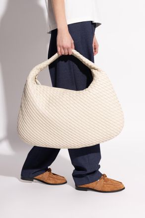 Bottega Veneta Hop Large Bag, Womens, Cream