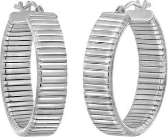 Bony Levy 14K Gold Tobugas Hoop Earrings in 14K White Gold at Nordstrom