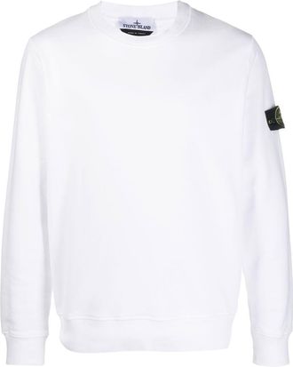 Stone Island Sweater met patch - Wit