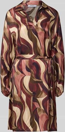 Zabaione Minikleid aus Viskose mit Bindeg&uuml;rtel Modell Be44atricee in Bordeaux, Gr&ouml;&szlig;e XXL