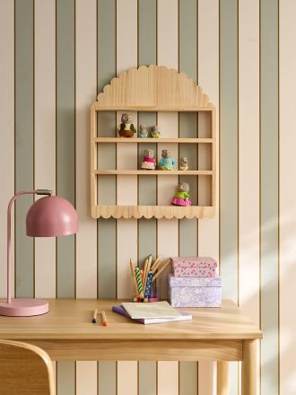 Vertbaudet Wandregal FESTON aus Holz klein Kinderzimmer beige
