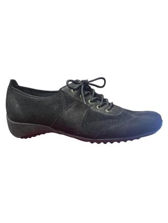Munro Womens Pace Shoe In Black Suede/black Nubuck