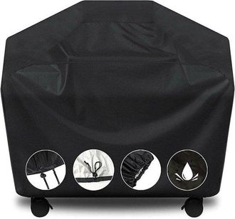 OEM Funda Para Barbacoa, 145 X 61 X 117 Cm, Funda Impermeable Para Barbacoa, Funda Resistente De Tela Oxford Parrilla, Resistente Rayos Uv, Negro