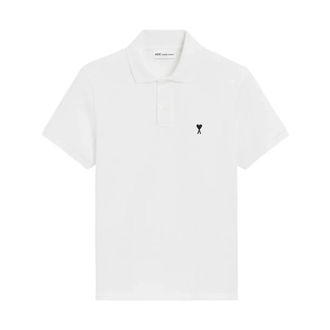 Ami Ami De Coeur Polo - male - Ami Paris - Polo Shirts - White - XL - Tops