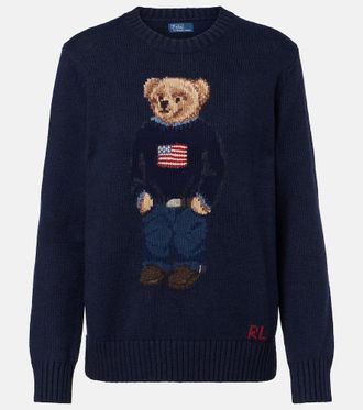 Polo Ralph Lauren Pullover Polo Bear in cotone e lino