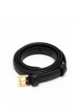 Prada Cintur&oacute;n Prada De Piel Saffiano De 1 Cm Negro