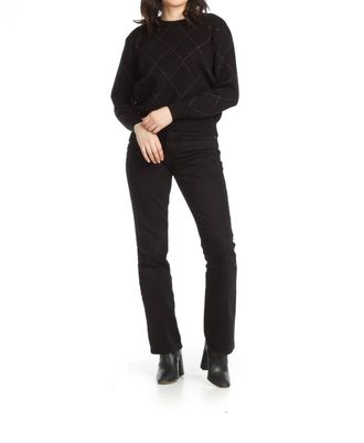 Papillon Knit Sweater With Lurex Detail In Black