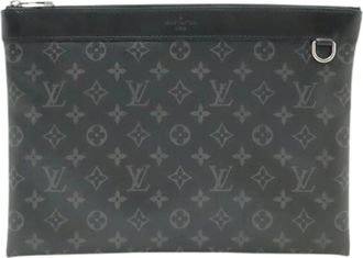 Louis Vuitton Pre-owned Clutches, male, Black, Size: ONE SIZE Pre-owned Monogram Eclipse Clutch Bag
