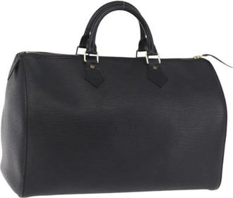Louis Vuitton Pre-owned Hand Bag - Dames - Vintage Handtas - Zwart - ONE Size - Leer - Vintage