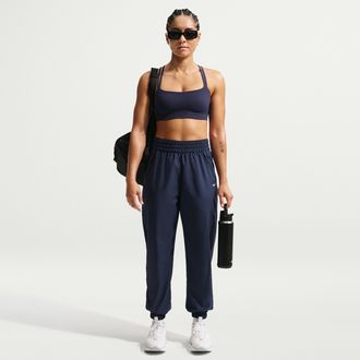 Nike Womens One Dri-FIT High-Waisted 7/8 Jogger Pants in Blue | HJ1050-410