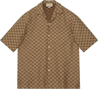 Gucci GG Short-sleeved Linen Shirt