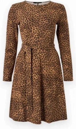 Max Mara Savana Dress - Dames - Korte kleedjes - Bruin - L - Leer - Kleedjes