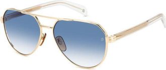 David Beckham DB 1121/G/S Asian Fit LOJ/08 Mens Sunglasses Gold Size 61