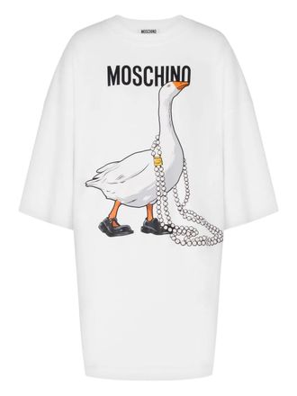 Moschino goose-print dress - White