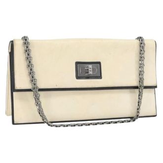 Chanel Pre-owned Shoulder Bags, female, White, Size: ONE SIZE Pre-owned Vintage Shoulder Bag