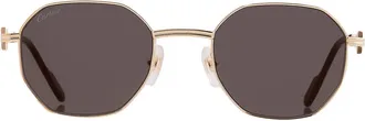 Cartier Grey Multilayer Geometric Ladies Sunglasses CT0500S 001 50