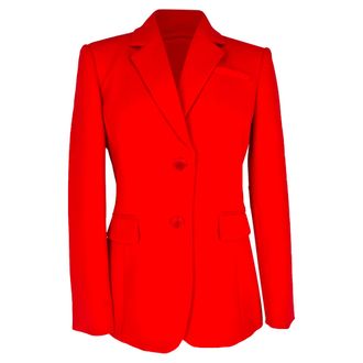 Altuzarra Single-Breasted Blazer with Pockets in Red Triacetate
