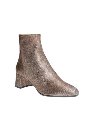 Aquazzura Grenelle Glitter Booties Size 37